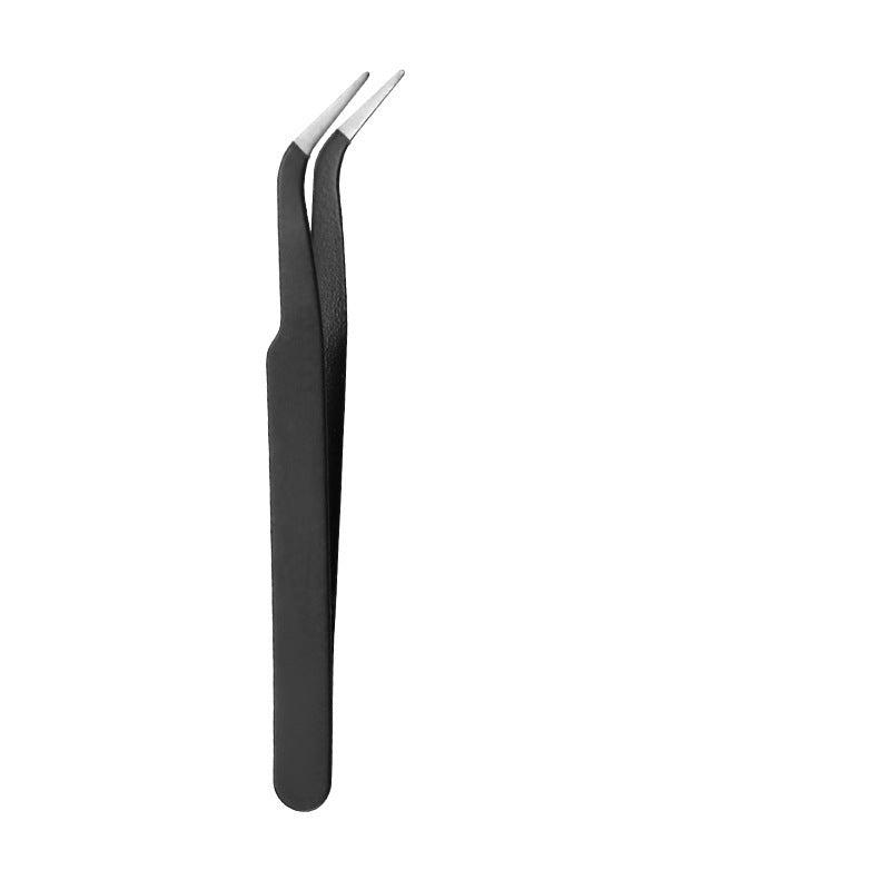 Pinzas largas de acero inoxidable con punta en forma de codo