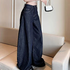 Pantalones vaqueros anchos lavados estilo vintage de Lucyever para mujer