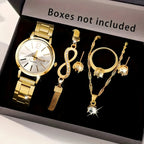 Juego de 6 relojes de cuarzo elegantes para mujer (sin caja)