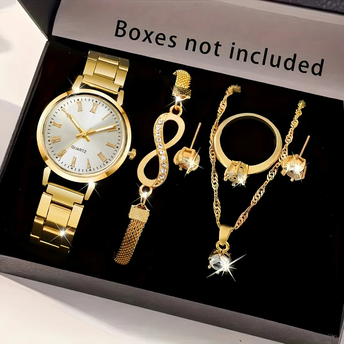 Juego de 6 relojes de cuarzo elegantes para mujer (sin caja)