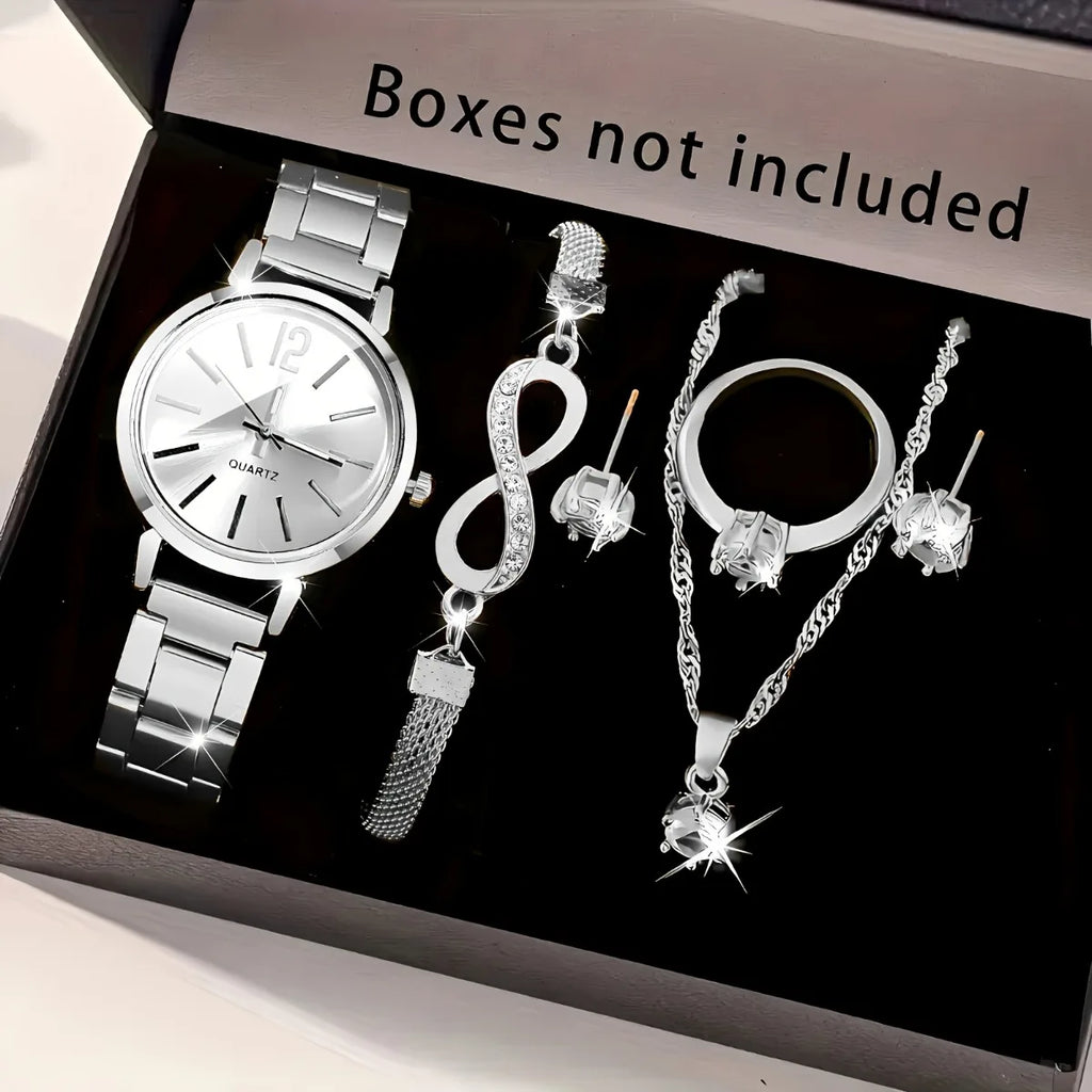 Juego de 6 relojes de cuarzo elegantes para mujer (sin caja)