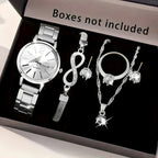 Juego de 6 relojes de cuarzo elegantes para mujer (sin caja)